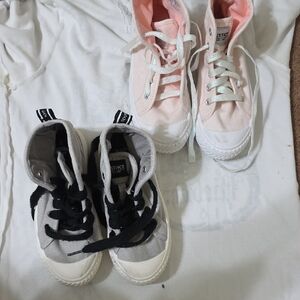 Justice Pink and Gray High-Top Sneakers